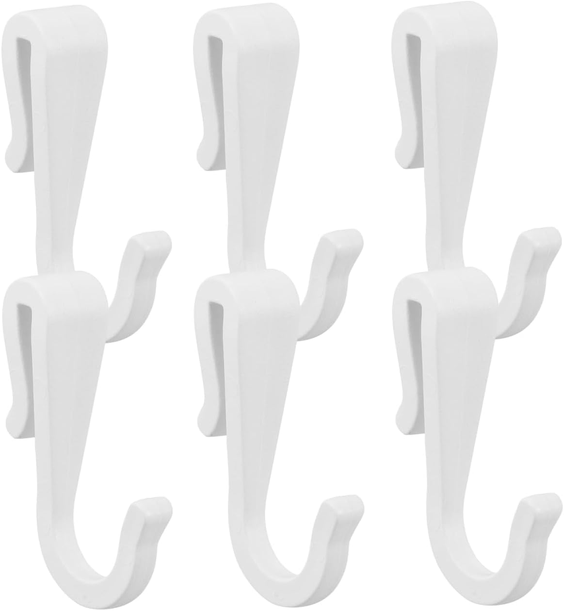 PRETYZOOM 6Pcs Plastic S Hooks for Hanging Versatile Kitchen and Bathroom Storage Hooks Heavy Duty Utility for Utensils Towels Clothes and More Easy Installation