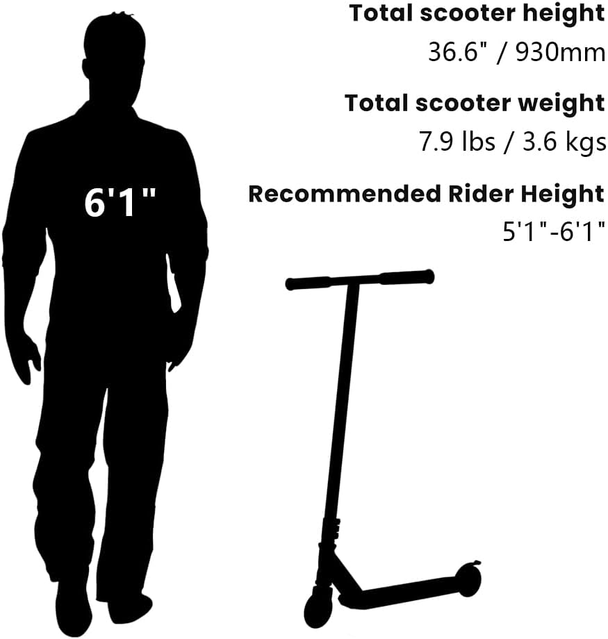 Pro Scooters for Kids 8 +, Teens and Adults | Two Different Scooter Heights 31.5” and 36.6”to Choose from