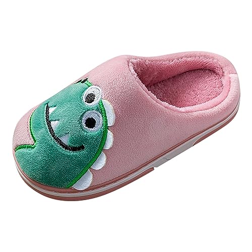 Kids Slippers Cute Dinosaur Cartoon Shoes Boys Girls Slip-on House Slippers Plush Warm Winter Home Slippers