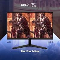 ViewSonic VX27G1-HD Gaming Monitor 27 Zoll, FHD 1920p x 1080p, 180 Hz, 1 ms MPRT, IPS-Panel, G-Sync Kompatibel, 111% sRGB, Rahmenloses Design, HDMI 2.0 x2, DisplayPort, Flimmerfrei – Ansicht 4