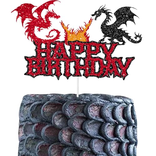 JUYNIC Dragon Happy Birthday Cake Topper