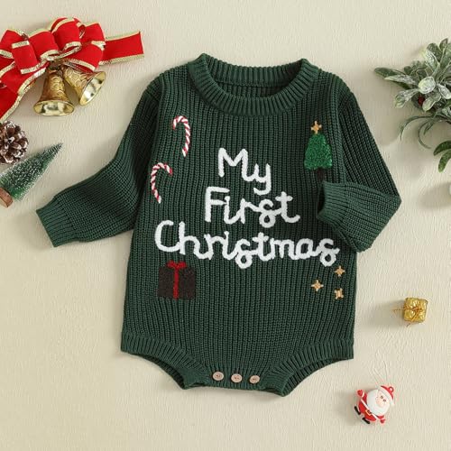 Thorn Tree My First Thanksgiving Baby Girl Outfit Turkey Long Sleeve Baby Boy Sweater Unisex Newborn Infant Sweatshirt Romper3