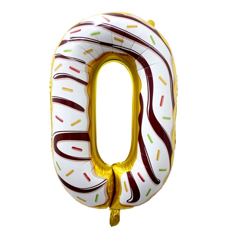 Image of 0 Number Balloon Big Large Size Foil Decoration Helium Candy Theme Blue Pink Black White Silver Gold Multi Color For Birthday-Anniversary-Party 32 Inch, Pack Of 1