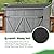 WEASHUME Outdoor Storage Cabinet, Wooden Storage Shed with Lockable Door, Tool Storage Shed Outdoor Storage for Backyard, 56”L x 19.5”W x 64”H Gray
