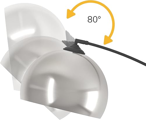 Miniatura 2 de GETINLIGHT Lámpara de pie moderna de arco de oro rosa de 66 pulgadas con pantalla de metal y base de mármol negro, bombilla LED incluida,