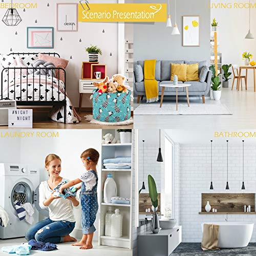 Image of visesunny Storage Basket Cartoon Zebra Nursery Hamper Canvas Fabric Toy Storage Organizer Bin Waterproof Storage Box Laundry Basket for Kid Rooms,Playroom,Shelves,Toy Basket,Gift Basket