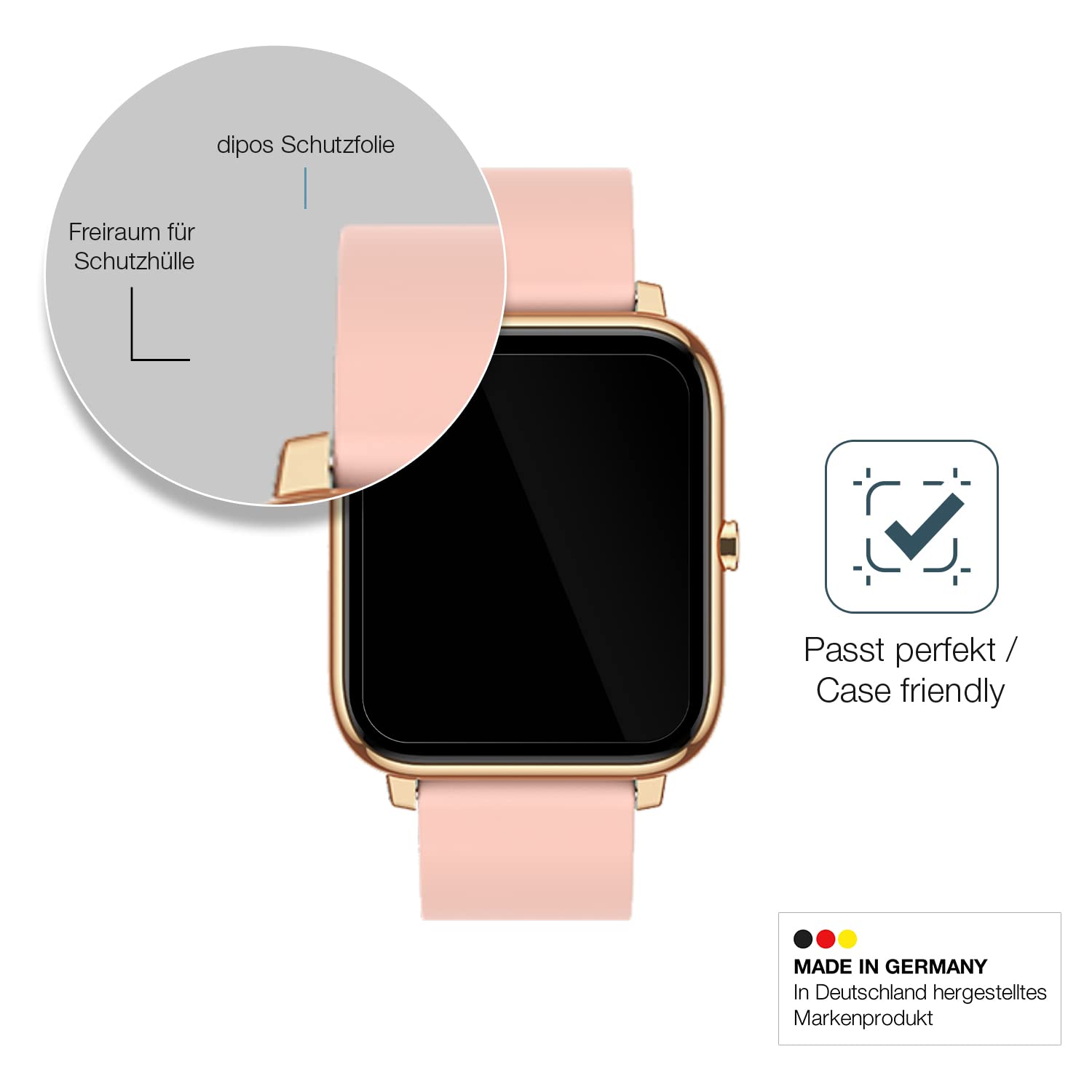 Pellicola Protettiva per Kalinco CS201C Smartwatch Protezione opaco Vetro 4051837748531