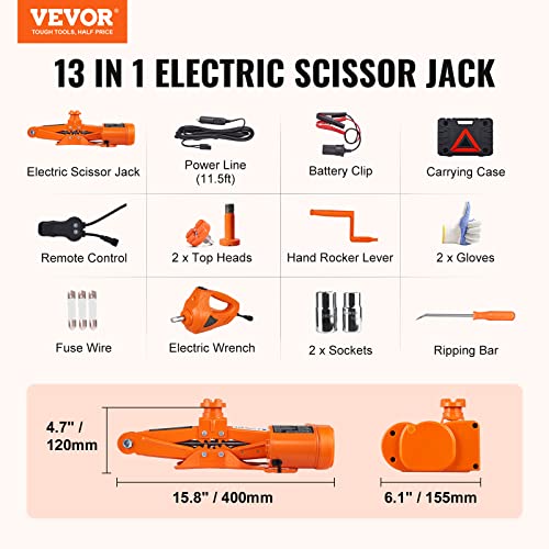 Vevor 3 TON SCISSOR JACK KIT Electric Car Jack, 3 Tons /6600 Lbs 12V Electric Scissor Jack thumb #6