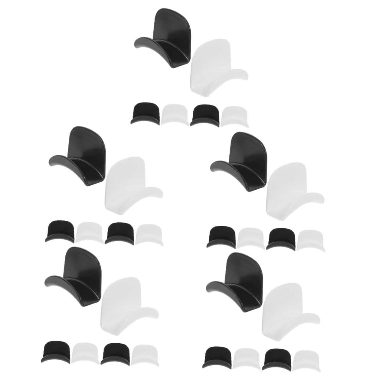 Hemobllo 30pezzi Supporto Per Cuffie Adesivo Da Parete Di Ganci Per Cuffie Gaming Montaggio Facile Senza Foratura Stabile e Durevole Hanger Per Headset