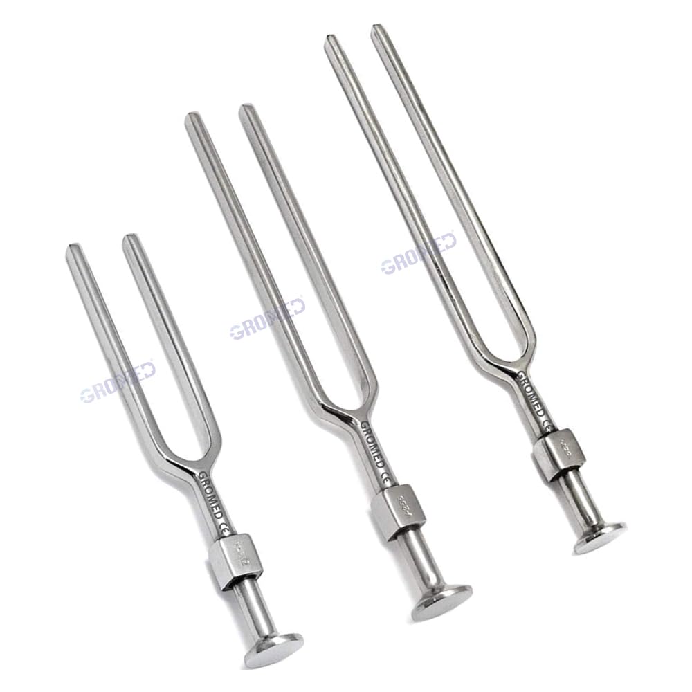 Gromed Tuning Fork (128 Hz, 256 Hz, 512 Hz) - Set of 3