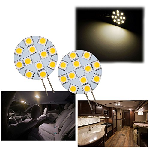 PA LED 2PCS G4 12V LED Light Bulb 3W 3000K 13SMD 5050 for RV Trailer Camper Automotive Marine Ceiling Under Counter Landscape Lighting
