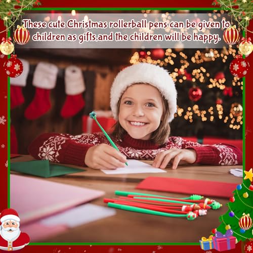 Set de 60 bolígrafos de gel con diseño navideño miniatura 3