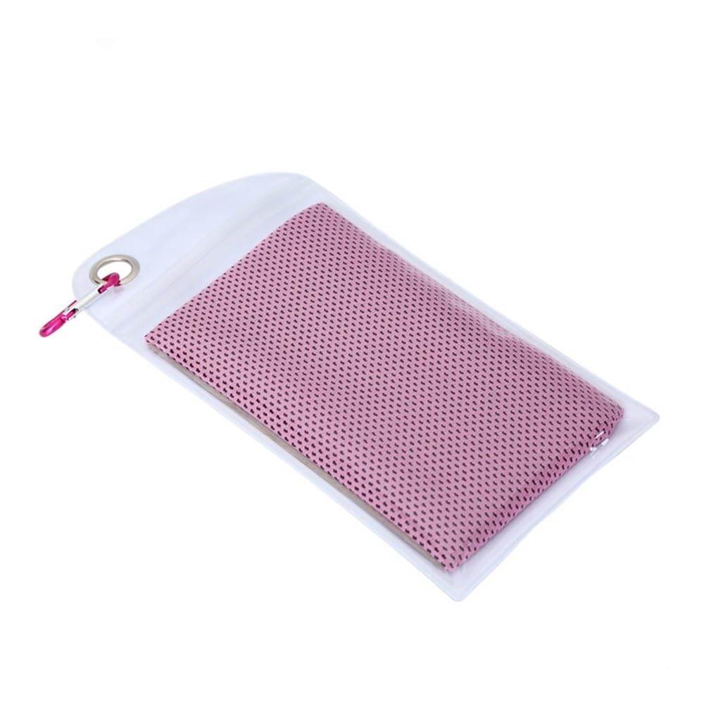 Clarture 2pcs Ultra-Lightweight Microfiber Cooling Towel for Neck & Face - Perfect for Gym, Yoga, Running, and Camping(Pink)