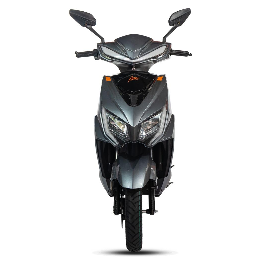 AMO Electric Scooter Jaunty L Double Light Lead Acid Low Speed -25kmph Range - 65 Km Non RTO in Grey with Portable Charger Ex-Showroom - Image 1