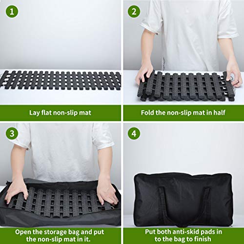 Evtime ETTM 2024 Upgrade Emergency Devices 2 Pcs Tire Traction Mats 39.3 Inch thumb #5