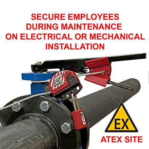 Master Lock - Butterfly Valve Lockout Device Only, Red, 8.1 cm x 7.9 cm x 6.3 cm - Image 3