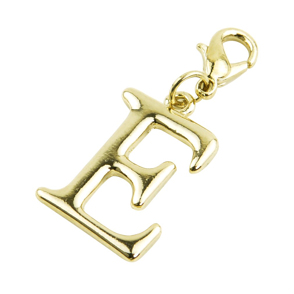 Amazon.co.jp: イニシャルチャーム ゴールドカラー パーツ p-charm-002