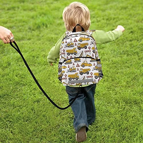 Toddlers Backpack Kids Truck Childish Bookbag for Boys Girls 3-6 Years Preschool Kindergarten Cute Mini Bags with Safety Leash Daypack