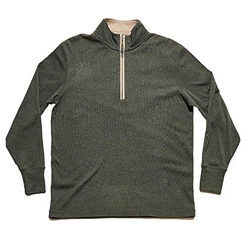 The Normal Brand Puremeso Quarter Zip Pullover - Green Gables, M