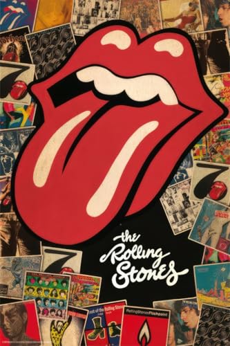 The Biggest 1970's Music Bands & Artists - The Rolling Stones - Music Poster (Comic Style Album...