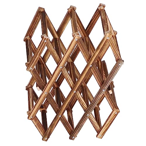 Soporte para 10 botellas de vino plegable de madera miniatura 6