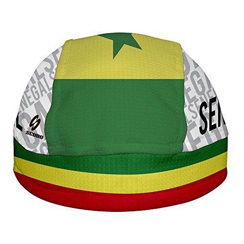 Senegal Flag ScudPro Skullcap White