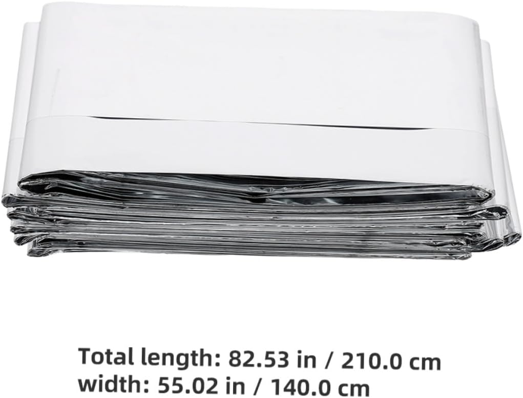 4pcs Emergency Blankets Thermal Insulation Rescue Foil Blankets Silver Aluminum Film Camping Survival Sheets 130x210cm Portable Outdoor Safety Gear
