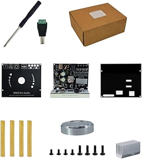 Knadgbft 1Set Stereo Bluetooth Digital Amplifier Board Module Multifunction 50Wx2 Black with WiFi Timing Clock Module