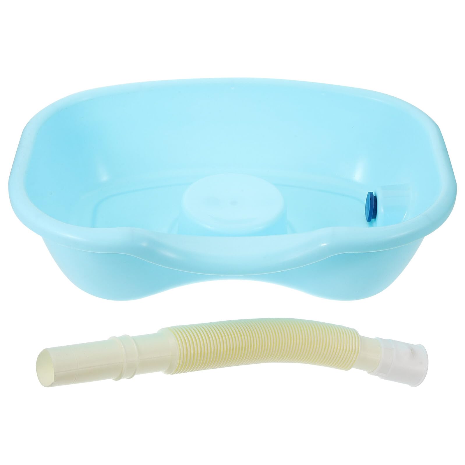 Lavatesta Portatile in Abs Leggero con Condotto Integrato per Anziani e Donne in Gravidanza, Facile Controllo del Flusso D'acqua, per Uso Domestico e Periodo Post Parto