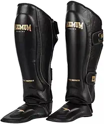 Par De Caneleira Profissional 50mm Microfibra Maximum Muay Thai Kickboxing