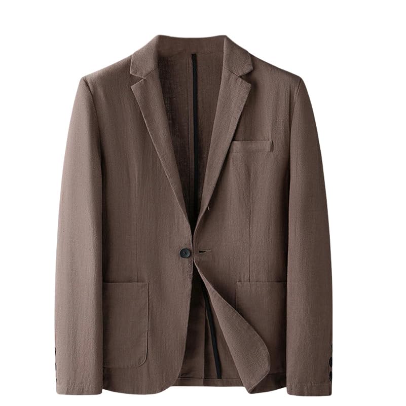Blazer ramie haut de gamme veste décontractée homme ample