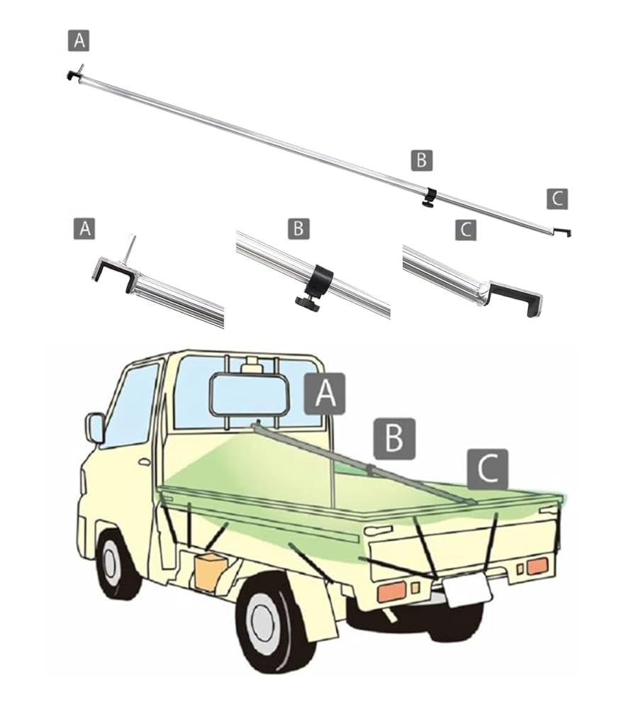 Amazon.co.jp: トラックシート スーパーキャリイ用シート 伸縮式