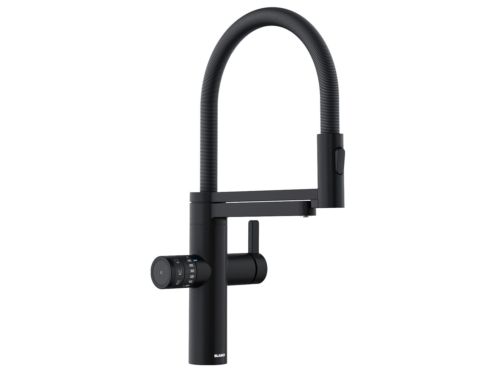 BLANCO drink.soda EVOL-S Pro schwarz matt | Multifunktionales Soda-Wassersystem | Gekühltes Wasser in still, medium & sprudel | Inkl. App | Wassersprudler | Click & Touch Mengeneinstellung | Armatur