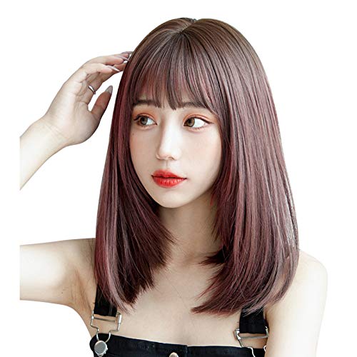 ウィッグ Candybay フルウィッグ ナチュラルwig 原宿 女性 普段使い セミロング ストレートレディス かつら 小顔 耐熱