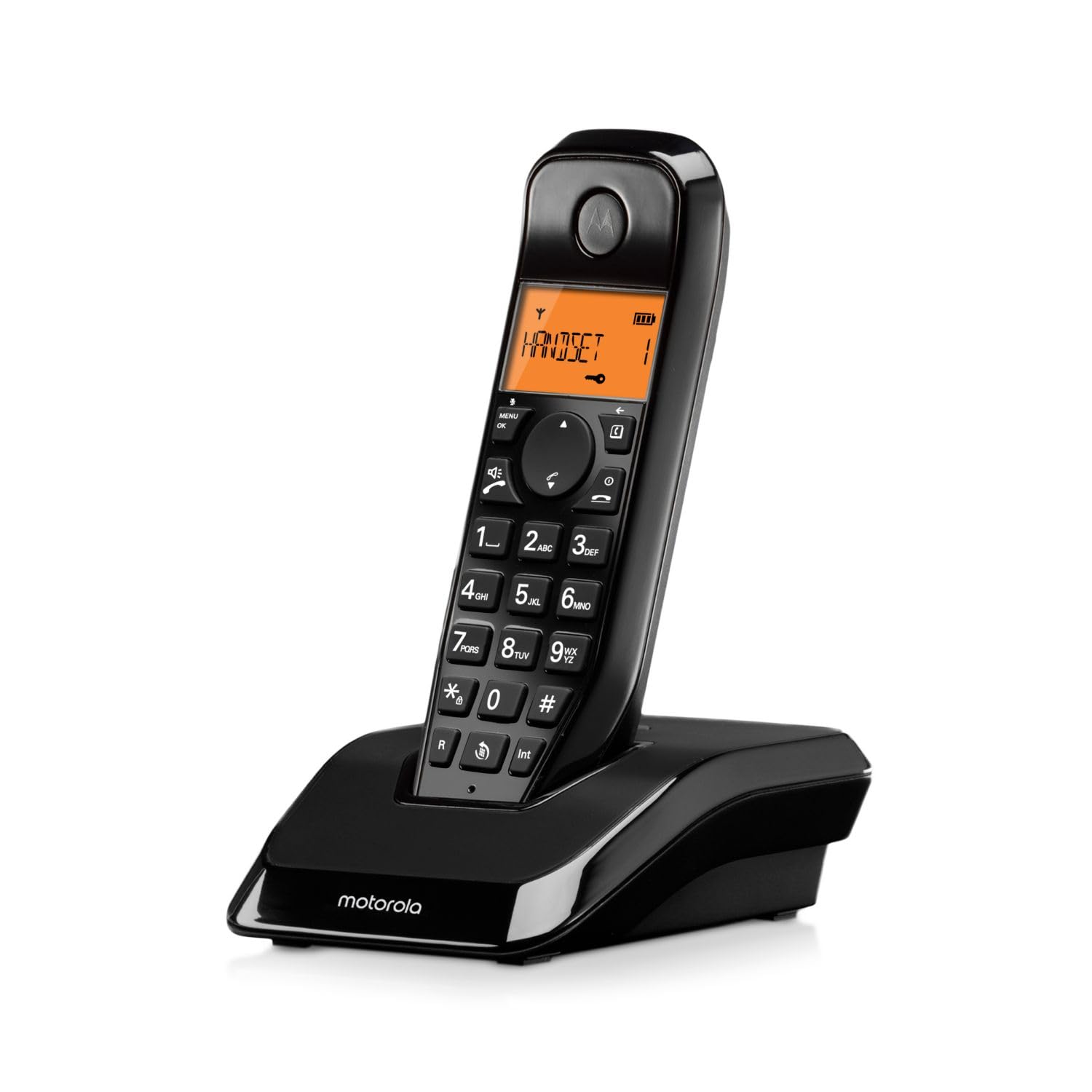 Motorola Voice - Telefono cordless digitale S1201 serie S12 con blocco chiamate e funzione Non disturbare, vivavoce, rubrica fino a 50 nomi e numeri, display luminoso