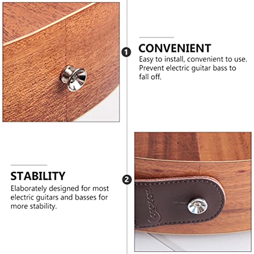 Cabilock 18 peças de pinos de bloqueio para correia de guitarra, sistema de bloqueio de metal para g