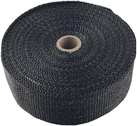 Torque Solution Fiberglass Exhaust Wrap (Black): Universal 2" x 50'