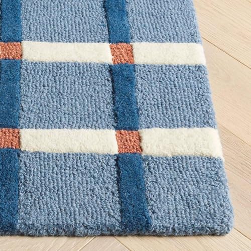 Image of Hand Tufted Wool Carpets Anti Shedding Rug Modern Carpets for Living Room Size 12x16 Feet