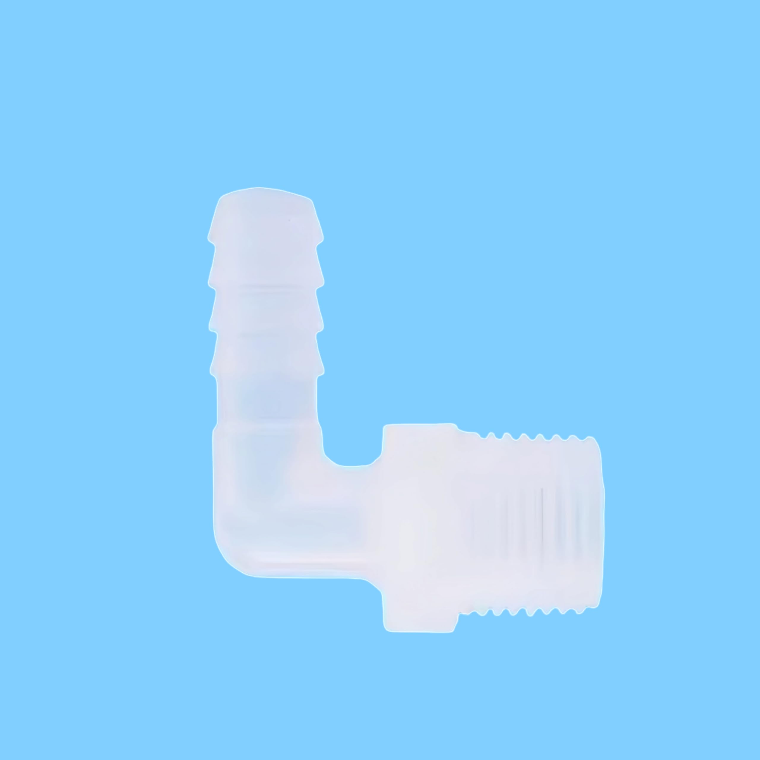 Plastikowa końcówka do węża — gwint męski 1/2G do złącza adaptera z końcówką 3/8” do paliwa, gazu, cieczy i powietrza — opakowanie 100 szt.(5/16inch 3/8G L-Type)