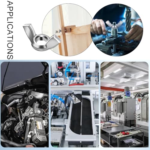 25 Stück Edelstahl Schmetterlingsmutter, Flügelmutter M8, Edelstahl 304 Flügelschrauben, für Heimwerker DIY Tools elektronische Geräte Hardware