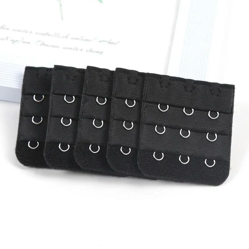 LIUXIN 5Pcs Bra Extender Strap Extension 3 Hooks 3 Rows Width 4.5cm Women Intimates Adjustable Bra Hook
