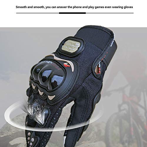 Luvas de motocicleta masculinas e femininas à prova d'água, dedos de tela sensível ao toque e palma