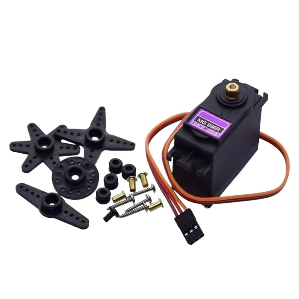 Compatible avec Le servo MG996R MG996 MG995, engrenage métallique numérique 13KG 15KG for Voiture RC hélicoptère Bateau Bricolage(1PCS MG996R 360)