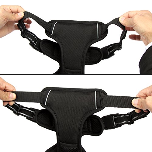 FSROOMZ Hundegeschirr Anti Zieh für Kleine und mittelgroße Hunde, Anti Zug Welpen Sicherheitsgeschir No Pull Dog Harness, Weich, Gepolstert, verstellbar, Atmungsaktiv, Reflexstreifen Brustgeschirr (S)
