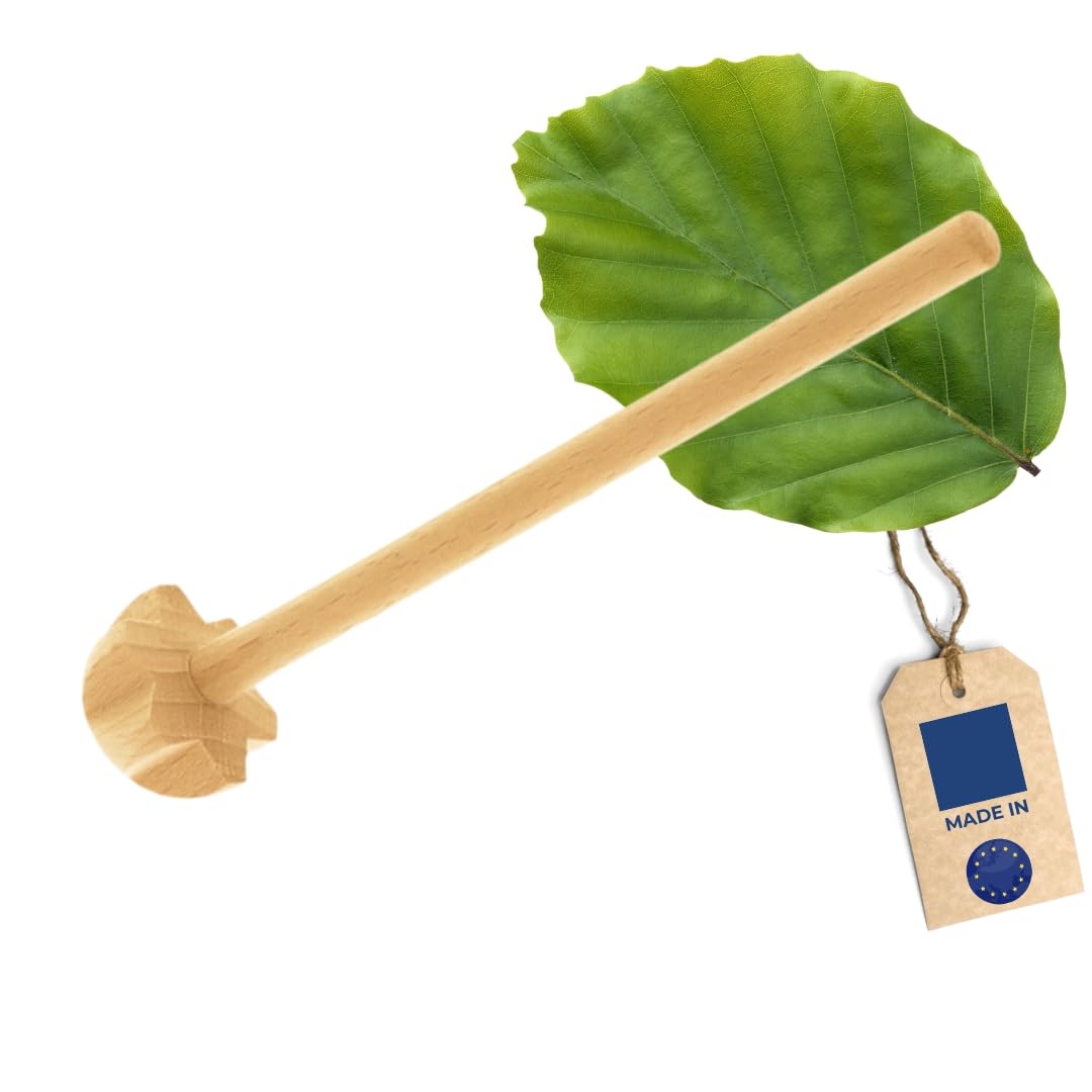 Hofmeister Holzwaren® Wooden Whisk, Hand Whisk for The Kitchen, Kitchen Accessories, Gadgets, Made from Local Beech (16 Cm, Whorl, 16 * 3.7 * 3.7Cm)