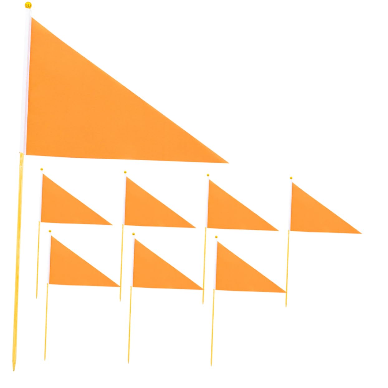 BESPORTBLE 32pcs Mark Flags for Garden and Construction Bright Lawn Marker Flags Poles for Plant Identification Sprinkler Marking and Camping Setup