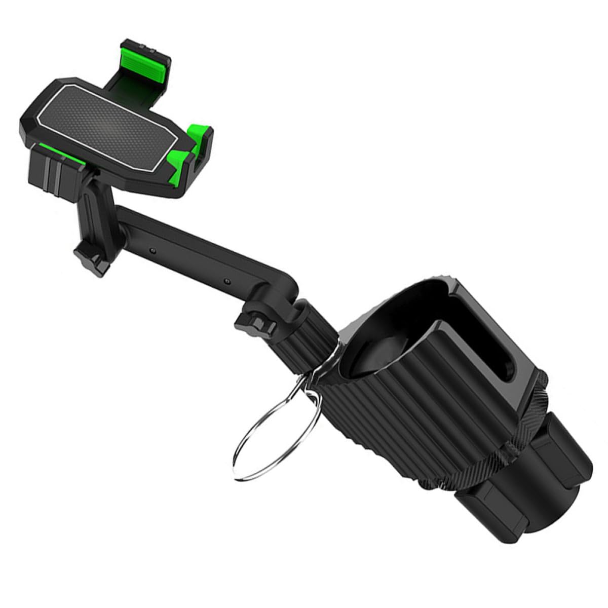 Toddmomy Soporte para Teléfono Móvil Compatible con Fundas Gruesas, Portavasos Expandible para Coche, Estante Verde para Bebidas y Móvil, Accesorio para Automóviles, Camiones y Carritos