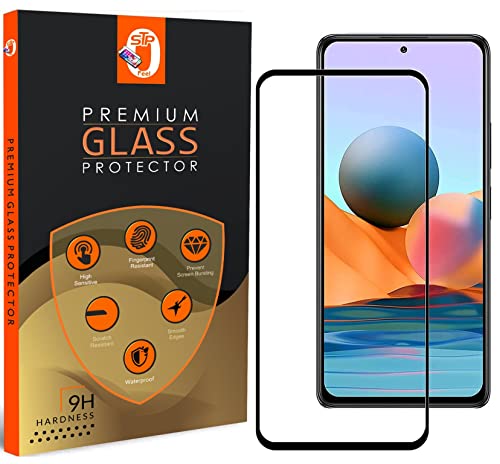 Image of STP FEEL� Tempered Glass Screen Protector Compatible for Xiaomi Poco F3 / Poco F3 GT /Poco F4 / Poco F4 GT (6.67 Inch) HD Clear, Bubble-Free, Anti-Scratch Full Protection Durable (Black, Pack of 2)