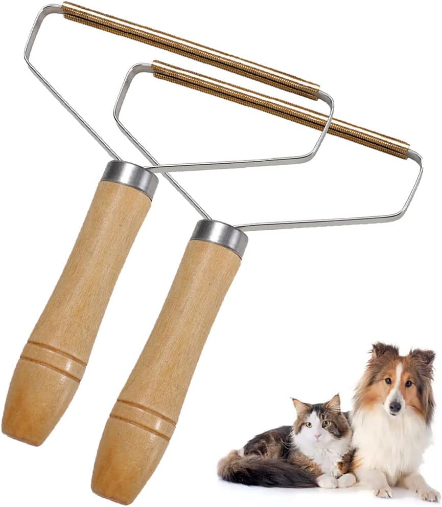Pet Hair Remover, Dog Hair Remover Lint Remover for Removing Dog Cat Hair and Dust from Clothes, Sheets, Couch, Furniture, Curtain, Blanket, Carpet, Car Interior (2PCS)