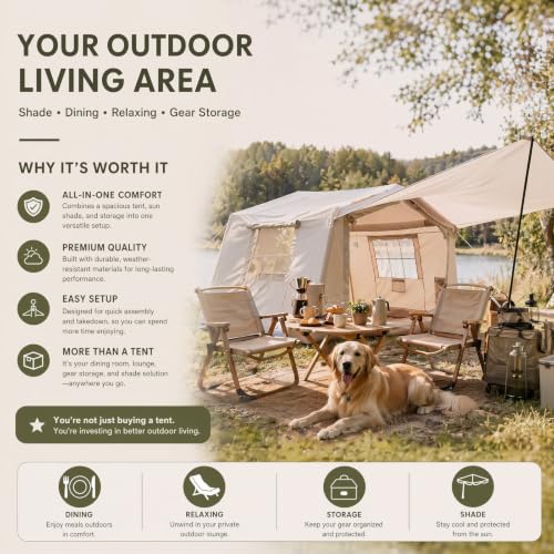 Carpa Inflable 8x10 FT para Camping 4-6 personas miniatura 4